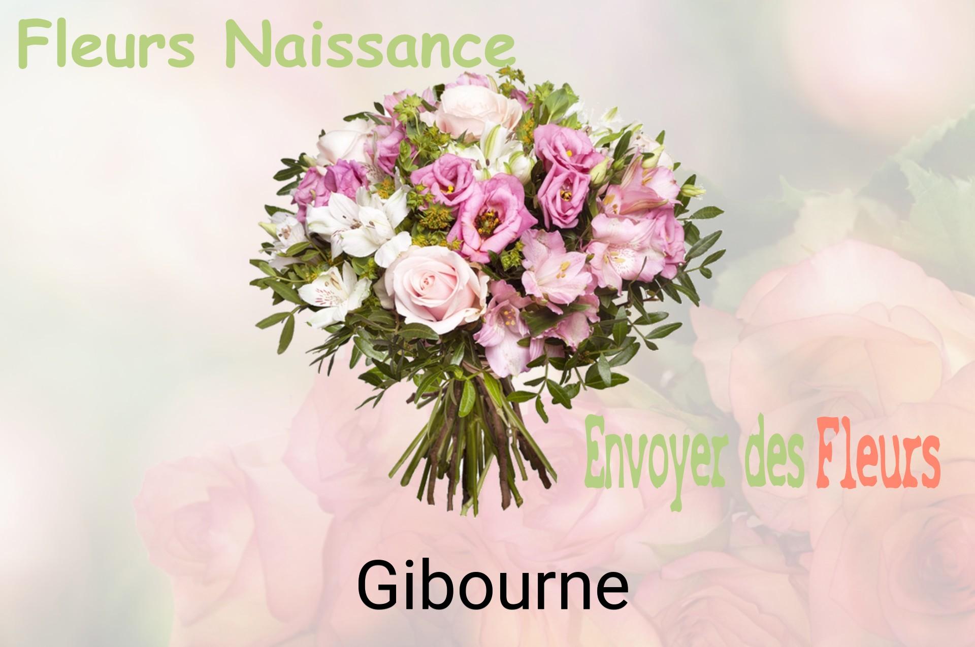 Bouquet de fleurs de naissance livré à Gibourne